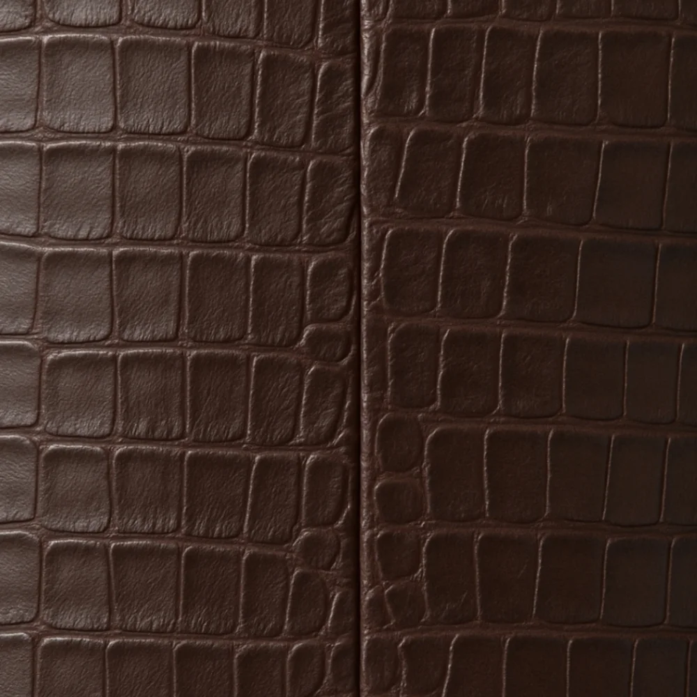 BC Footwear Make An Impact Vegan Croc-Embossed Stacked Heel Knee-High Boots 10M